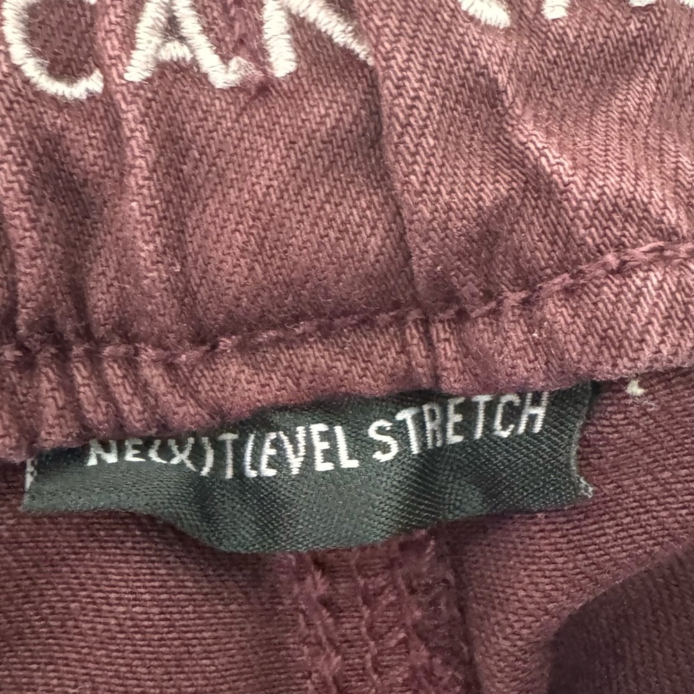 American Eagle Outfitters Red Cargo Jogger Pants Slim Fit Size 0 Petite - Picture 5 of 14